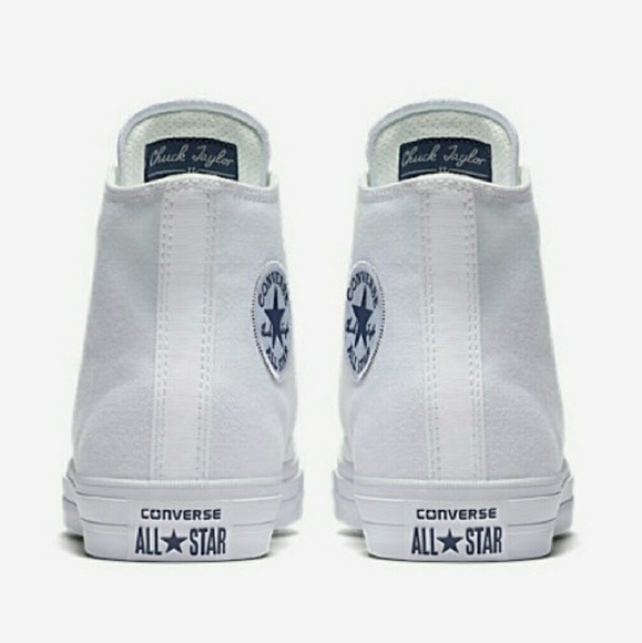 NWT Converse Chuck II 2 Hi Top White Nike Lunarlon